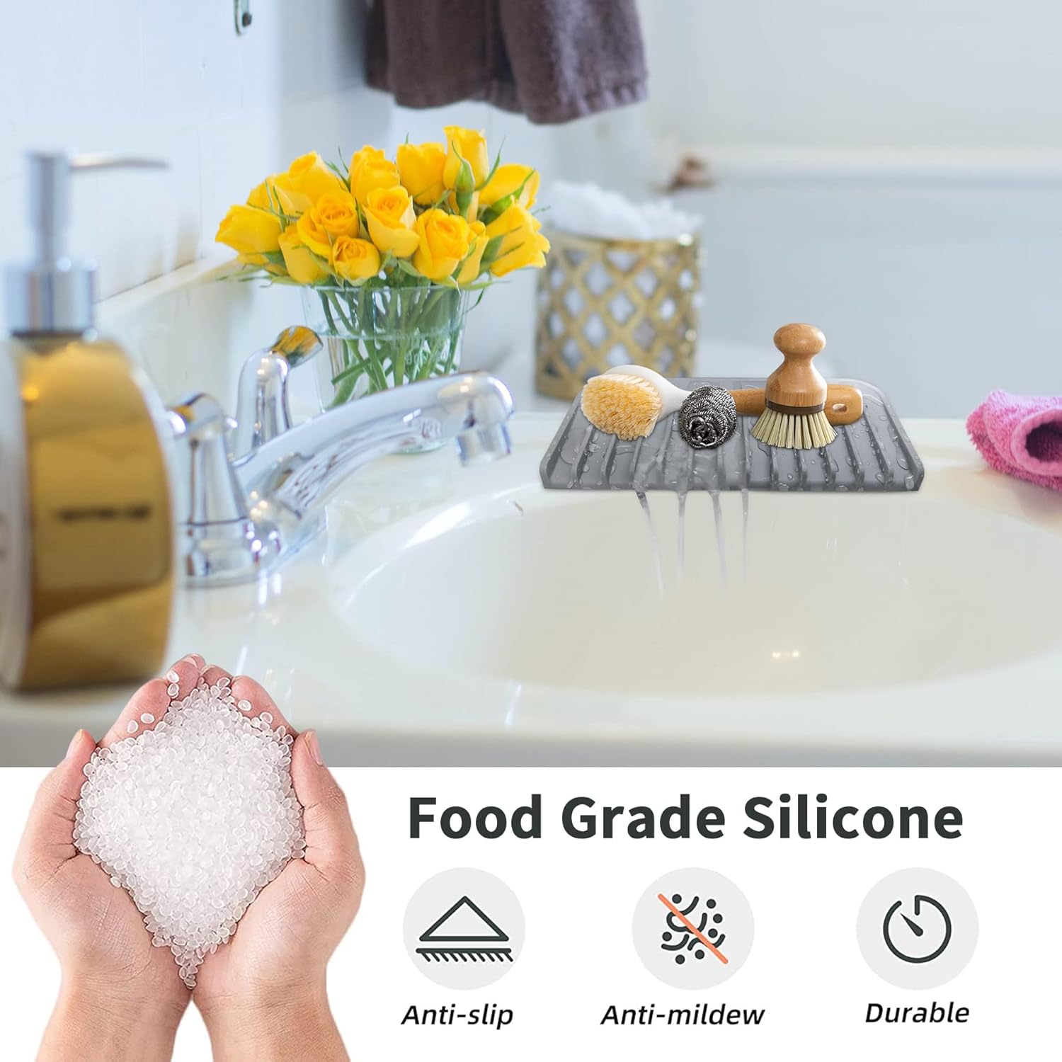 Multipurpose Silicone Sponge Holder for Kitchen Bathroom