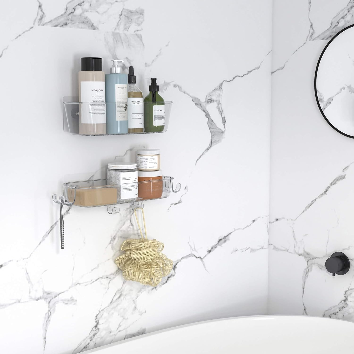 Rustproof Showers Caddy with Razor and Organizer