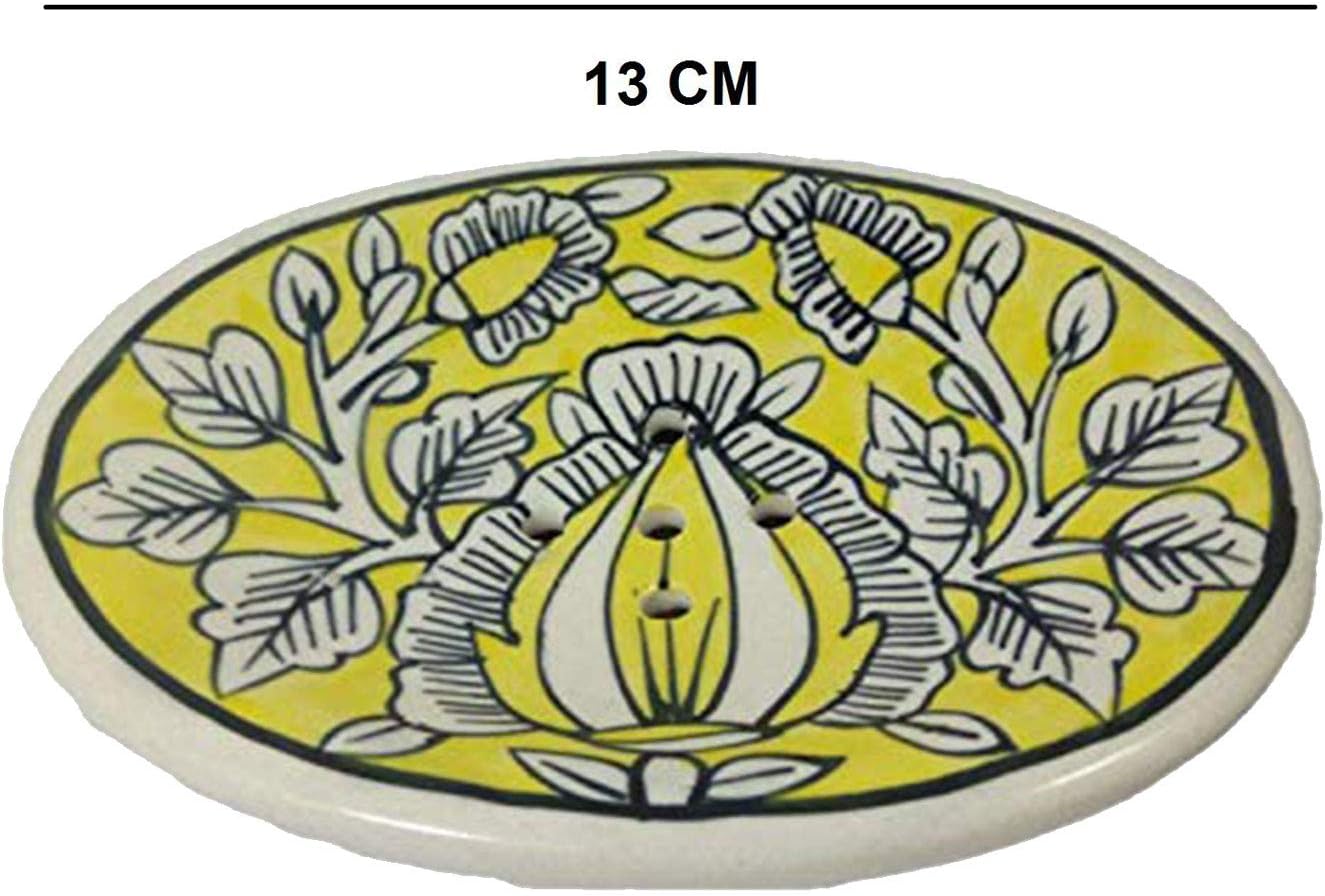 Elegant SOAP DISH TRAY Handicraft Ceramic Indian Artisan