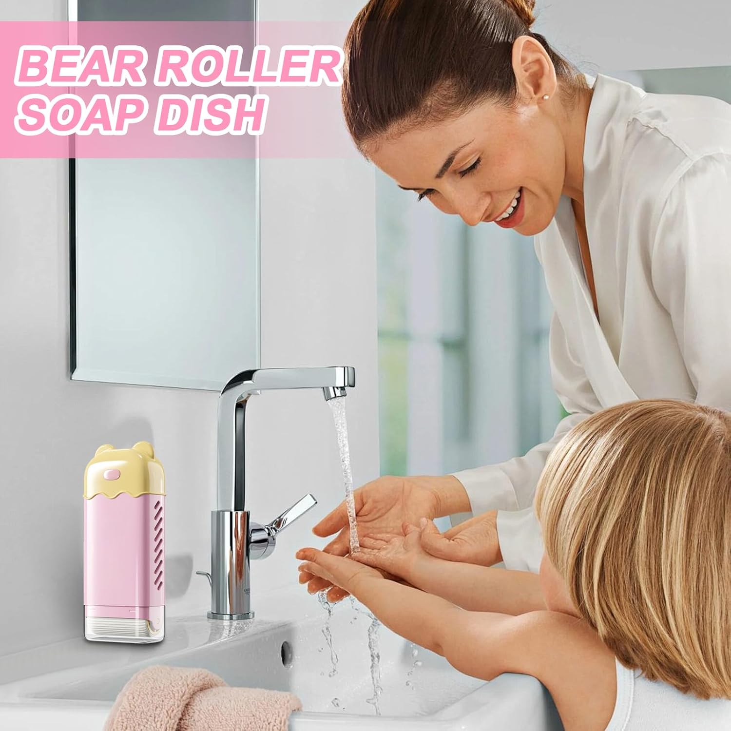 Compact Travel Soap Case with Built-In Roller