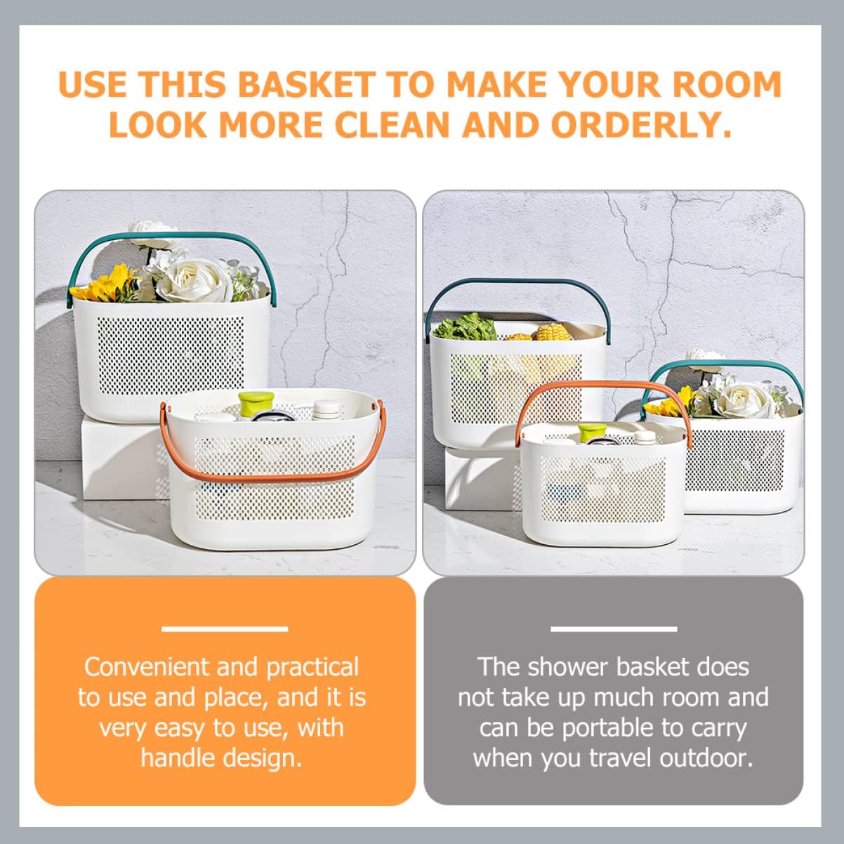 Toddmommy Portable Organizer Handy for Bathroom Pantry and Kids Essentials