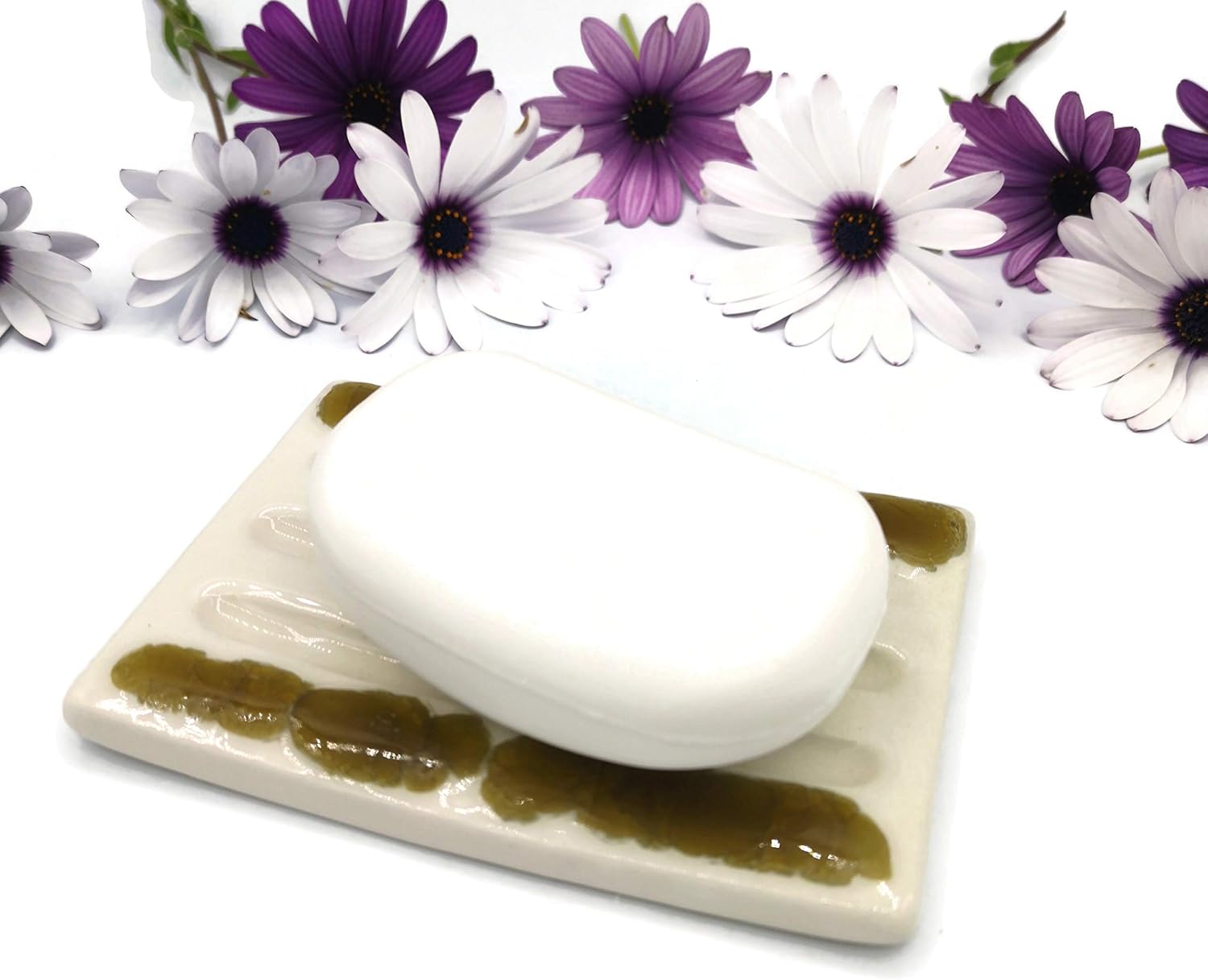Handmade White Bar Soap Dish