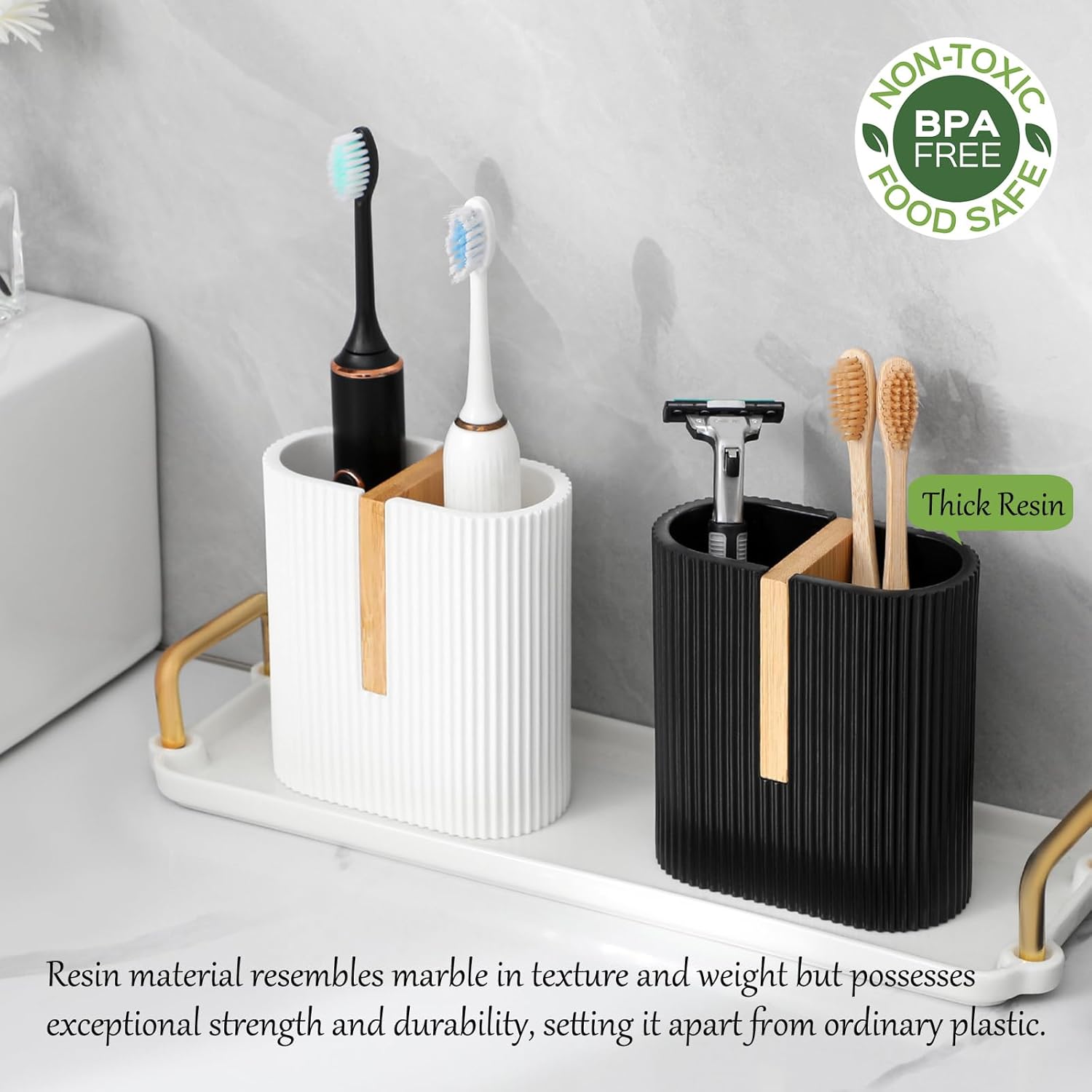 Rejomiik Matte Black Electric Toothbrush Holder