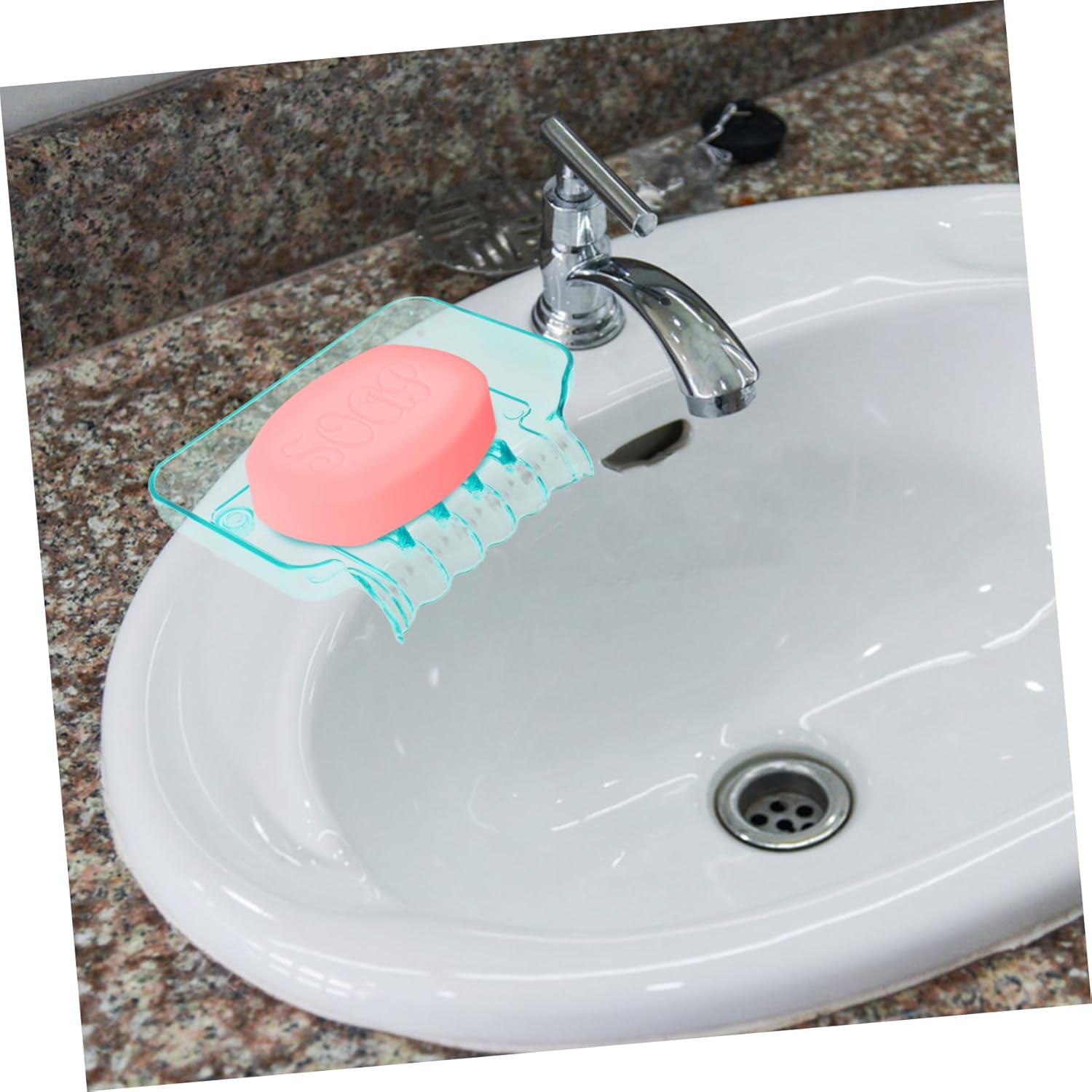 Fixoshee Green Cup Kitchen Bath Soap Holder