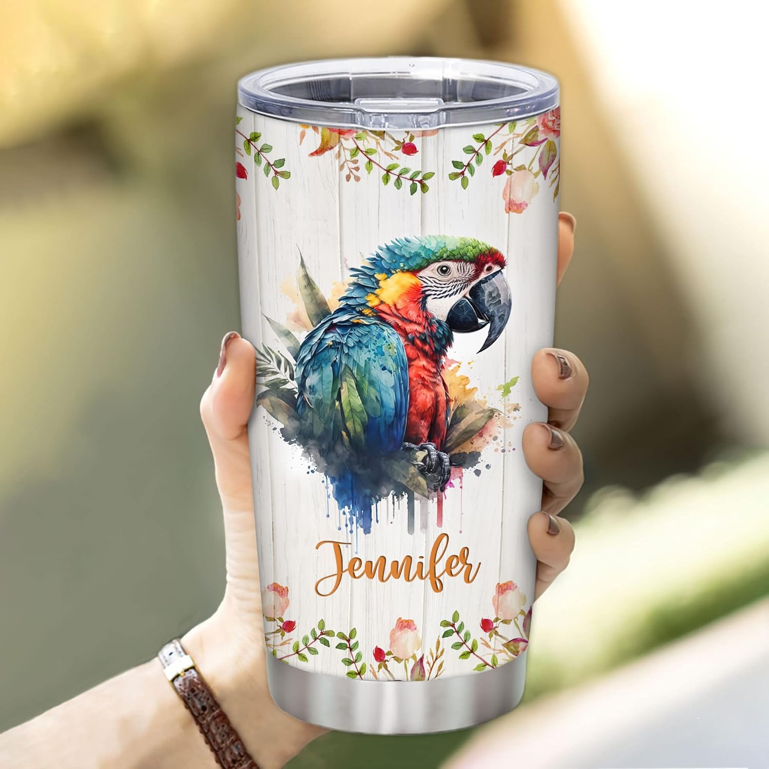 Personalized Macaw Lovers Stainless Steel Tumbler