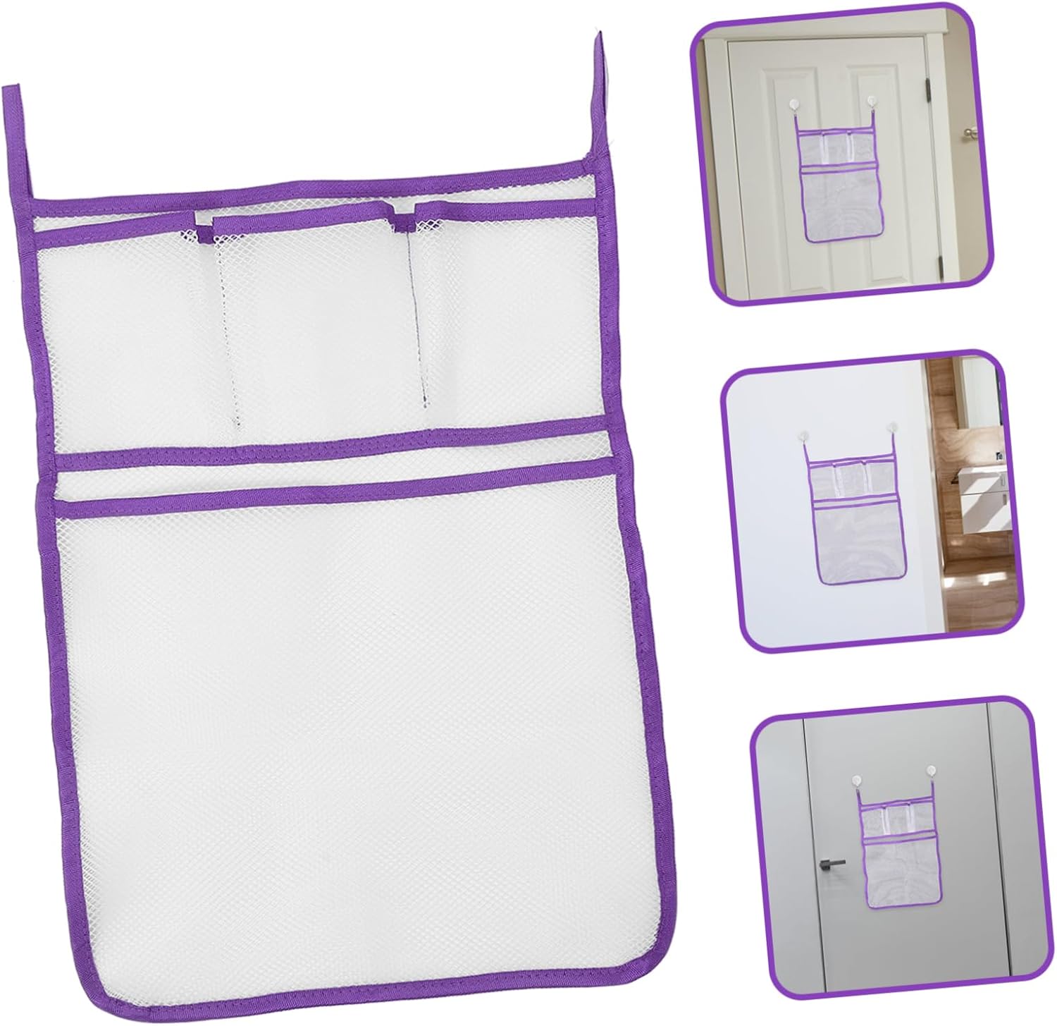 Bathroom Hanging Mesh Bag Durable Organizer for Showers Toiletries