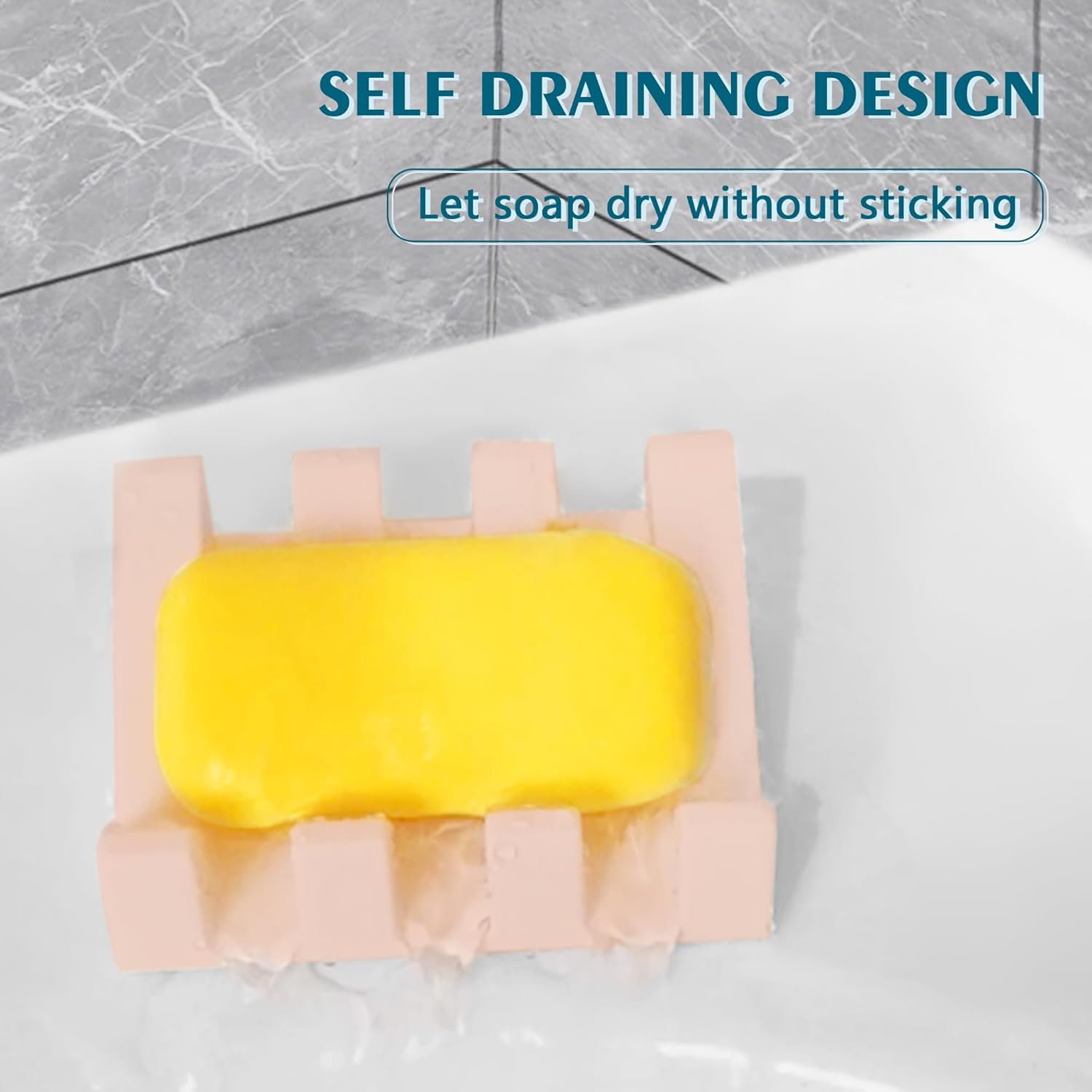 Upgrade Silicone Soap Dishes with Suction Drainage