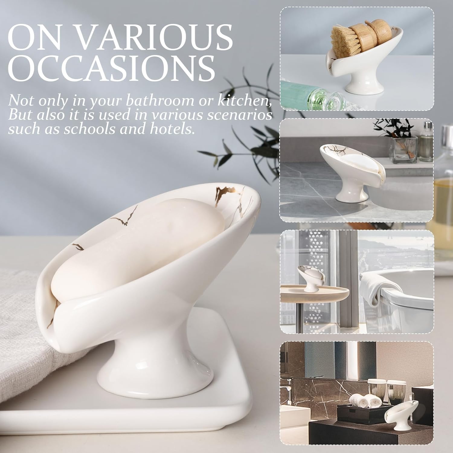 Self-Draining Soap Dish Set by ANTISS HOME