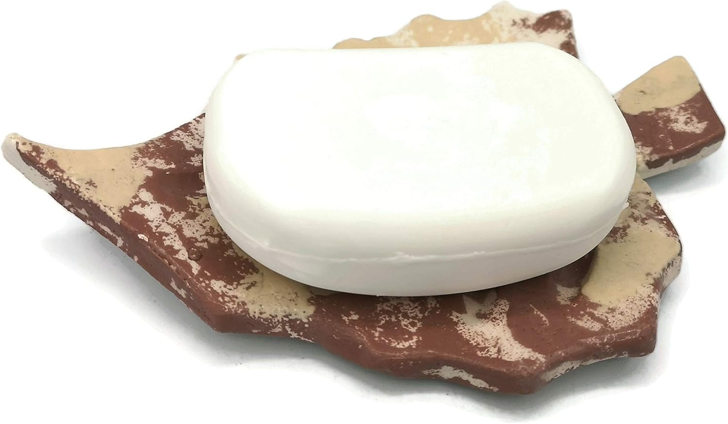 Handmade Brown Leaf Ceramic Soap Dish for Bar Soap AutumnSoapHolder