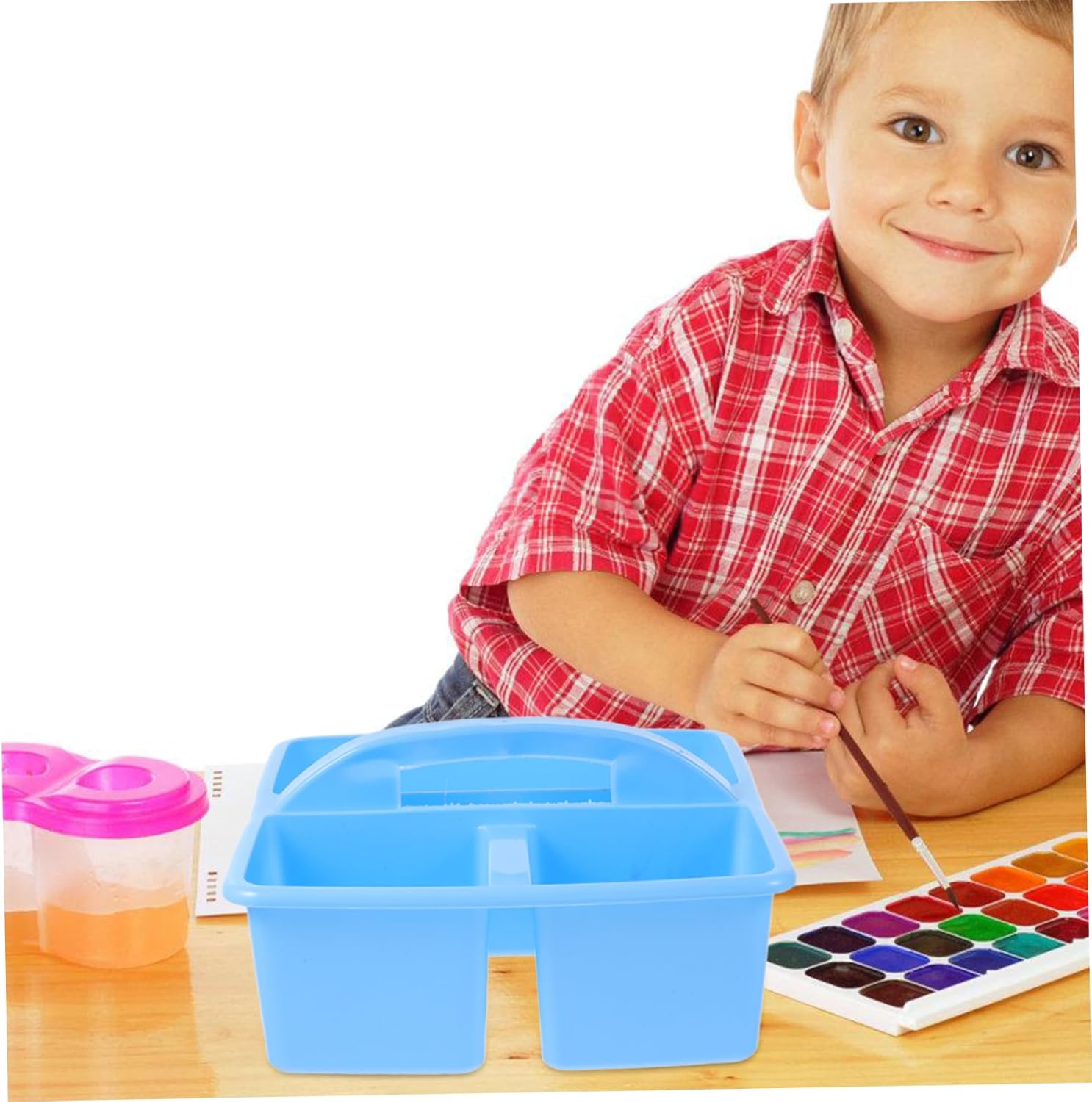STOBOK Portable Office Organizer Caddy With Handle and Compartmentalization