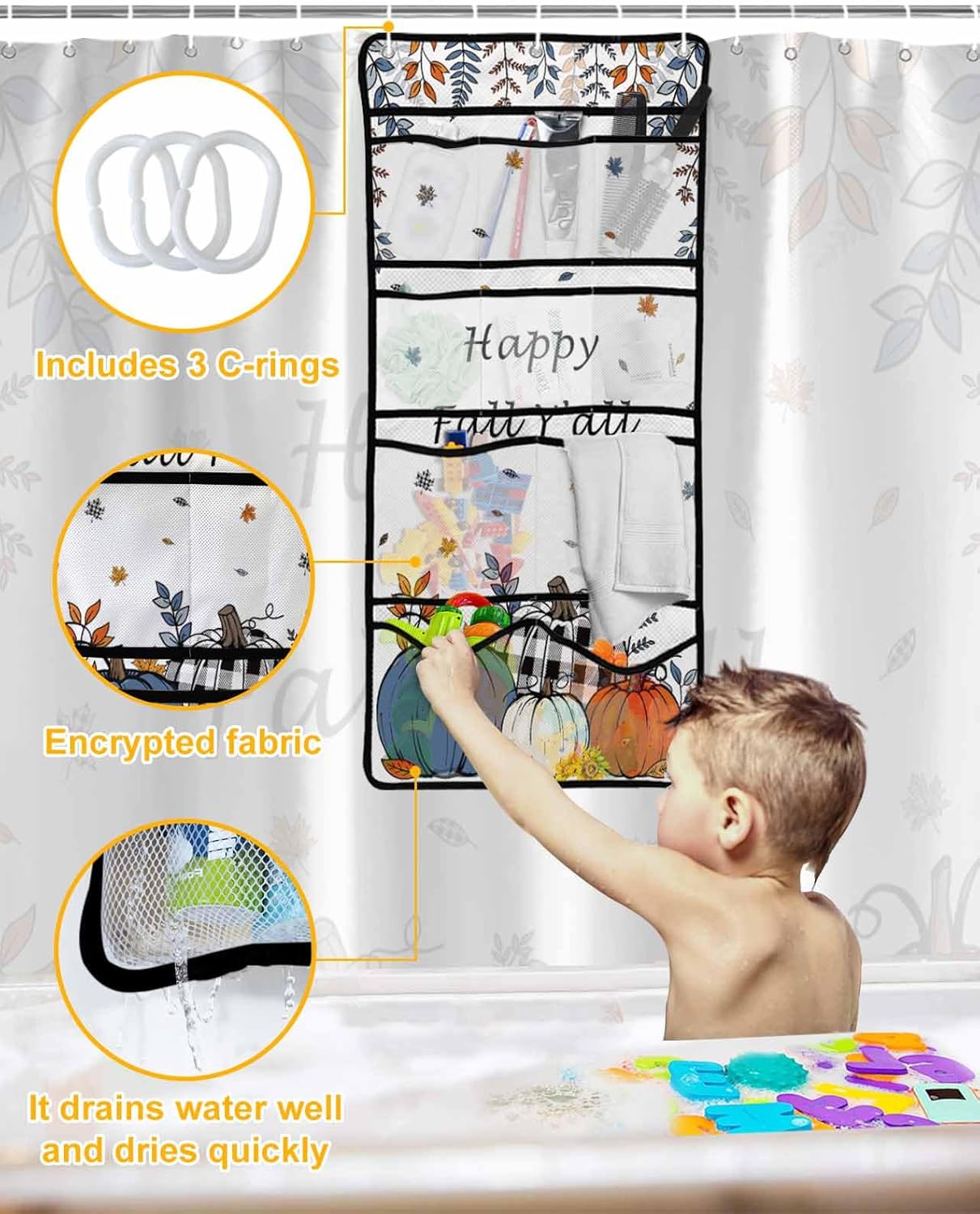 Quick Install Mesh Shower Organizer