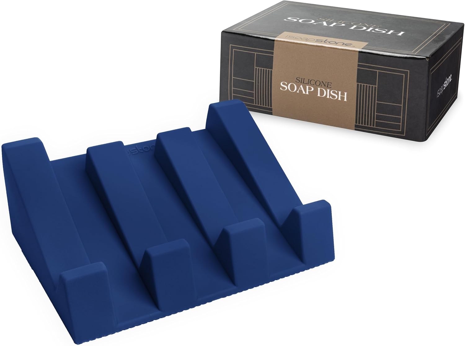 iSoapStone Self-Draining Silicone Soap Dish