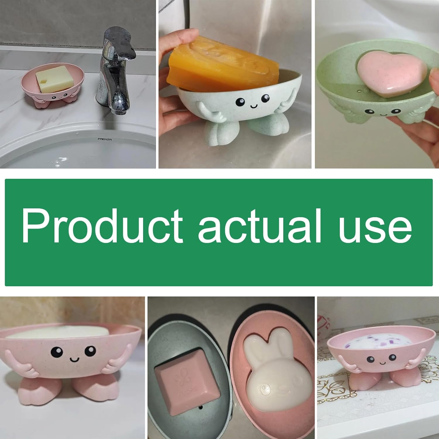 NentMent 2 Pack Cartoon Panda Soap Dish