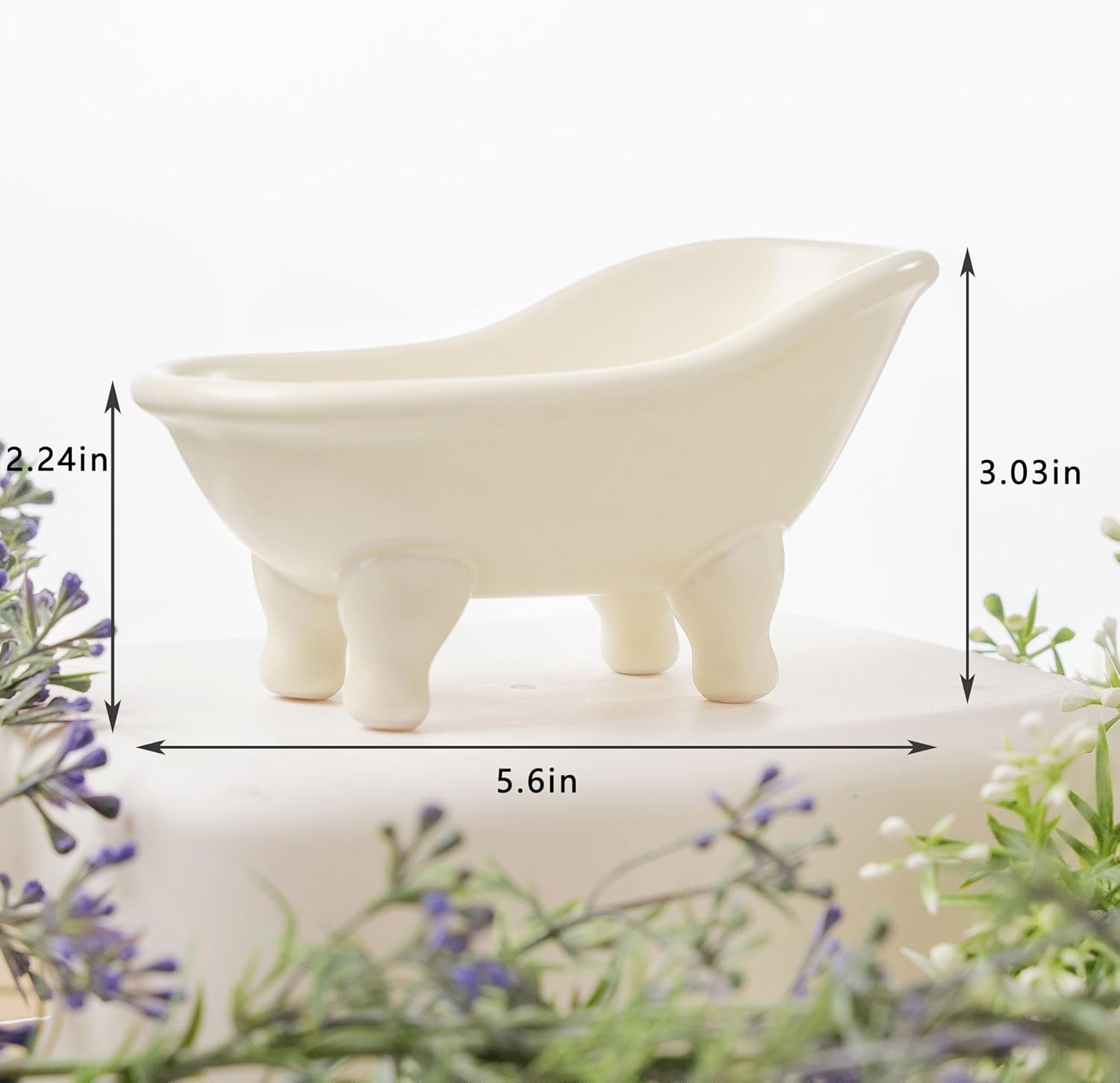 Eco-Friendly Ceramic Minimalist Soap Dish for the Bathroom
