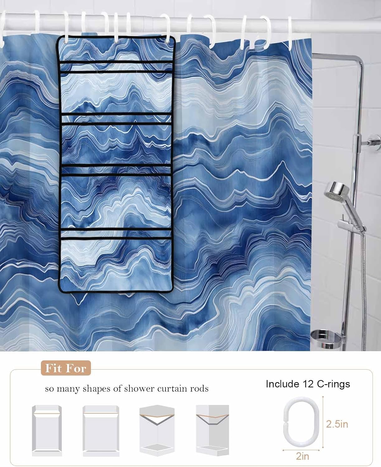Easily Install 10-Pocket Mesh Shower Caddy for Bathroom Beyond