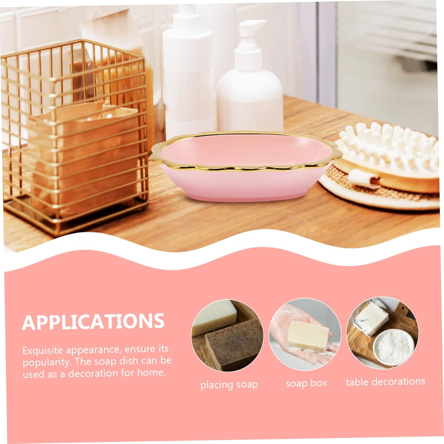 Garneck Ceramic Soap Dish compact multi-compartment stylish for home travel