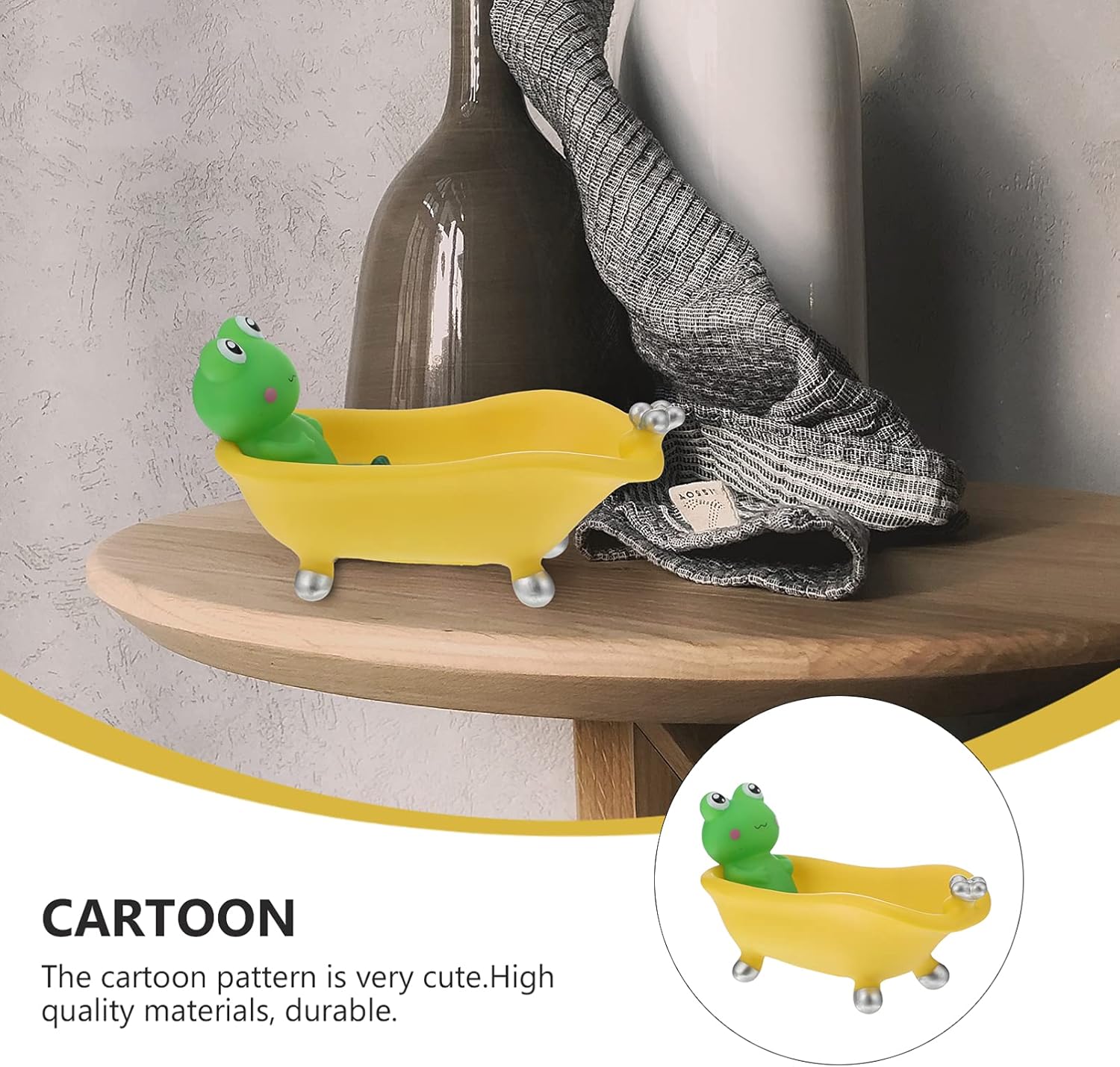 Hemoton Reusable Frog- friendly Soap Holder for Kids Adults Durable Safe