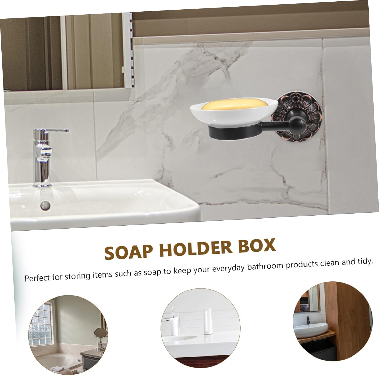 STOBAZA Wall Mount Soap Dish Holder with Antique Copper Finish