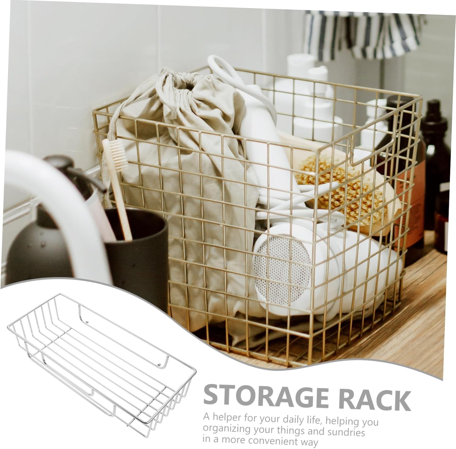 ABOOFAN Wall-Mounted Shower Organizer