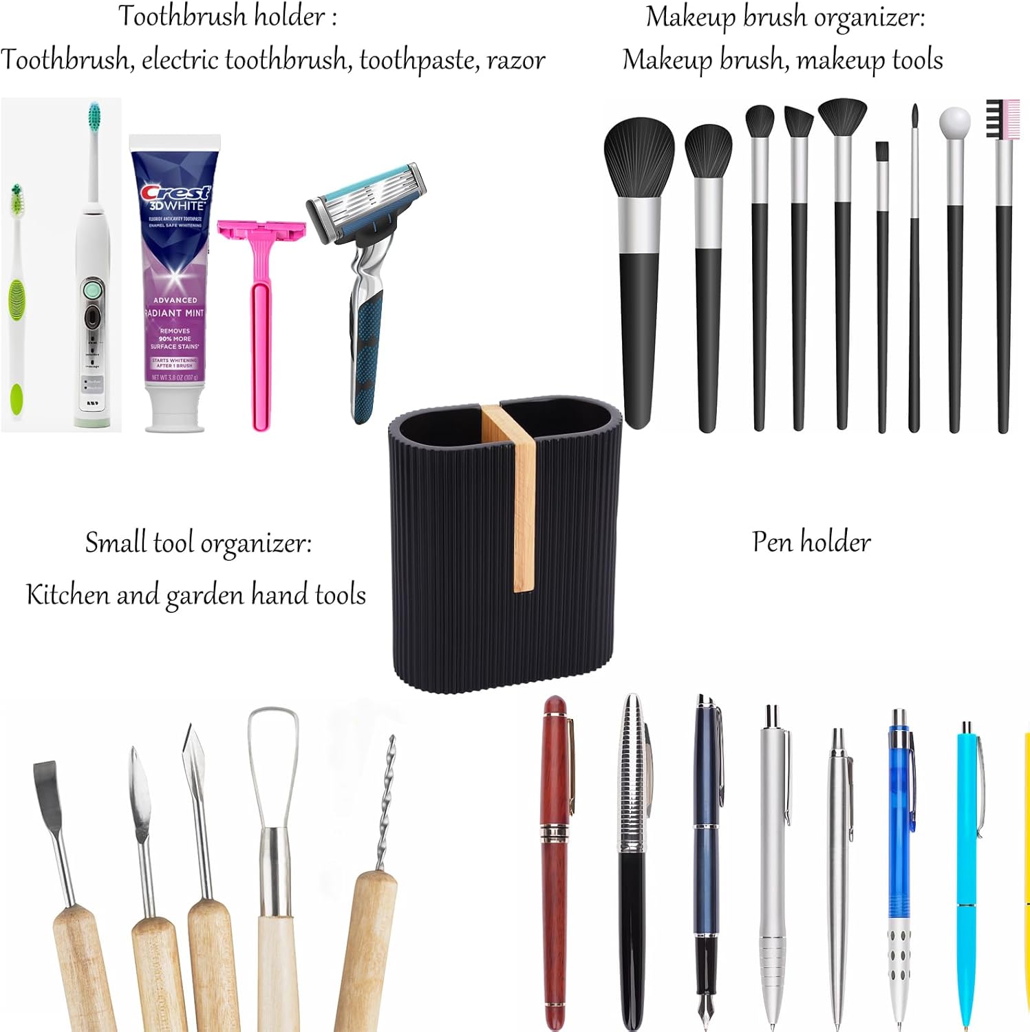 Rejomiik Matte Black Electric Toothbrush Holder