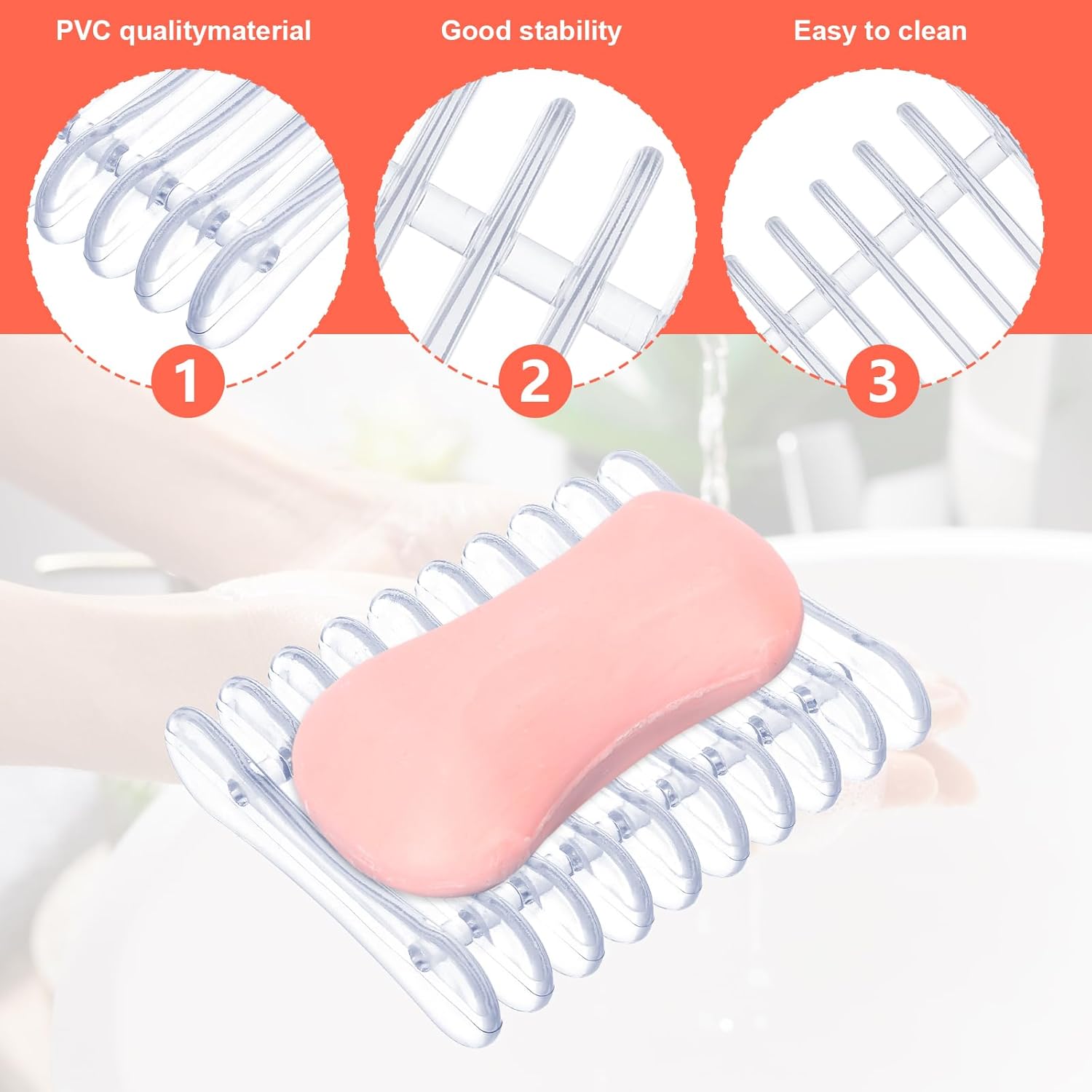 Plastic Soap Holder 2PCS Set