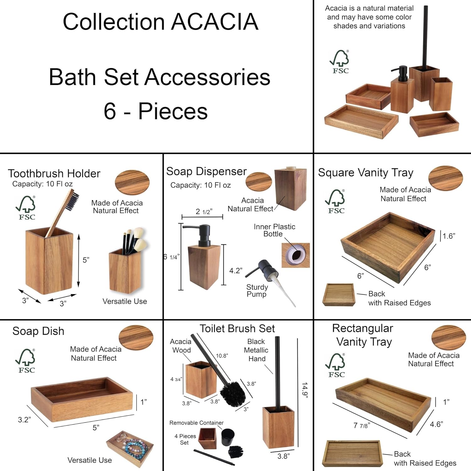 Monthuck Acacia soap dish