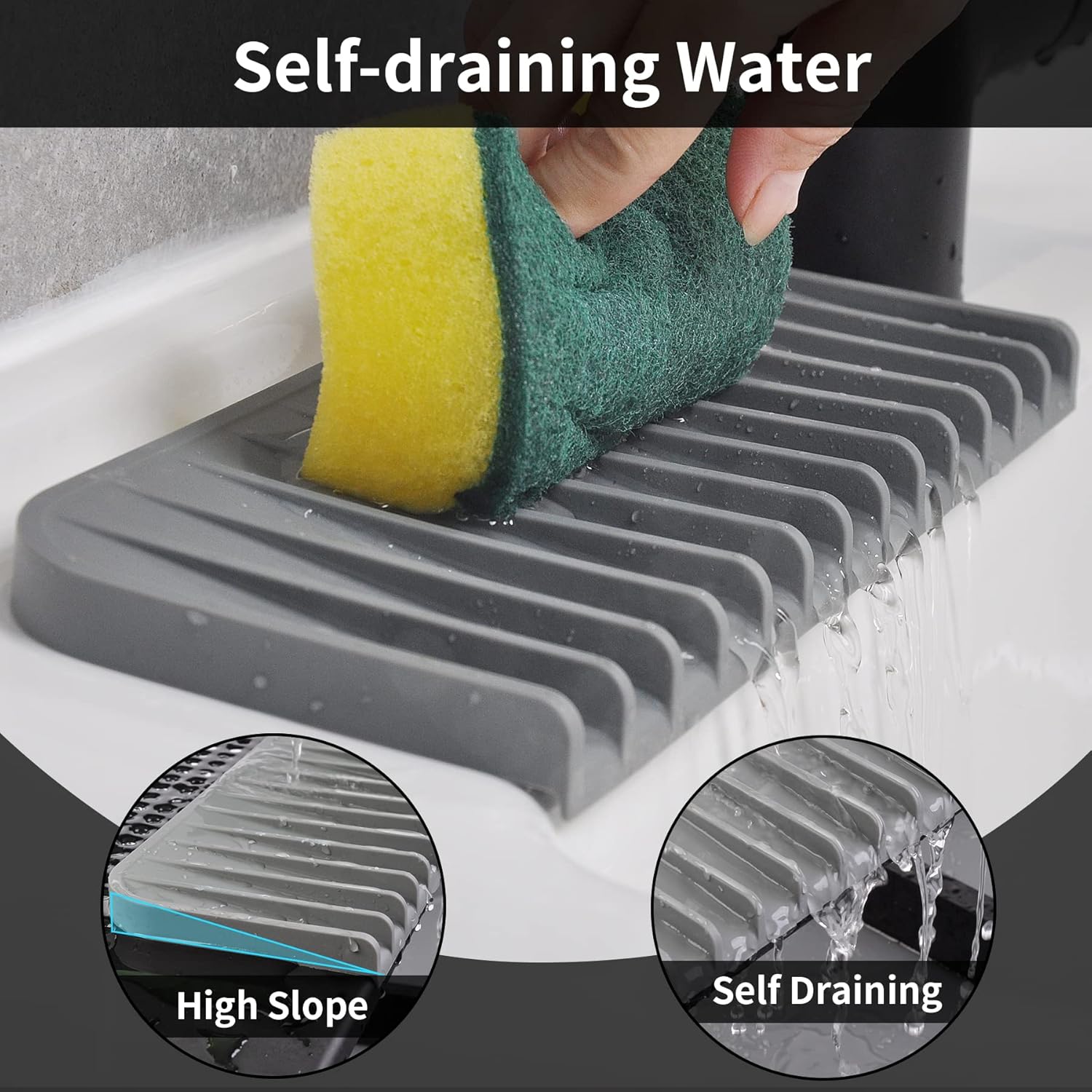 Multipurpose Silicone Sponge Holder for Kitchen Bathroom