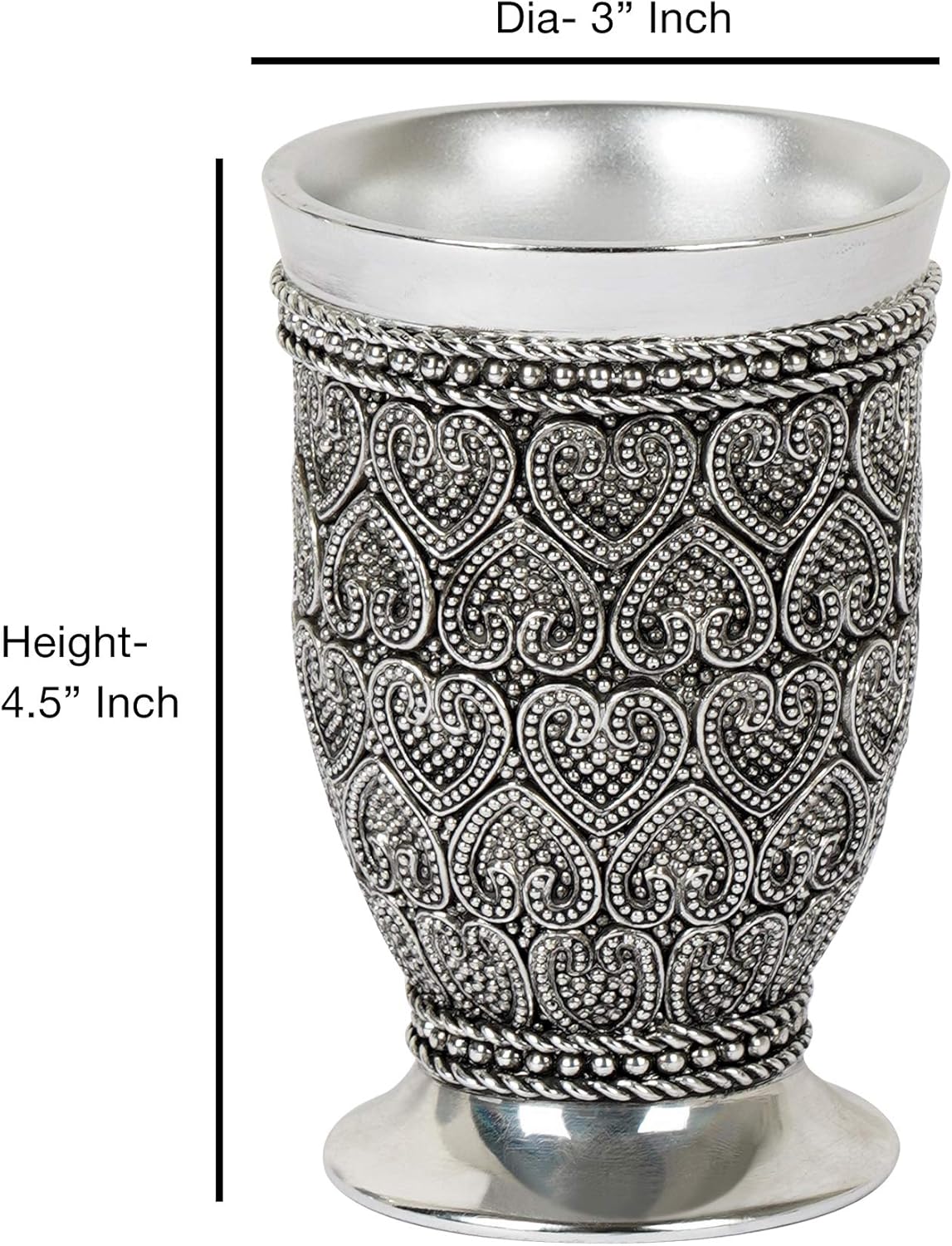 Stylish Beaded Heart Tumbler