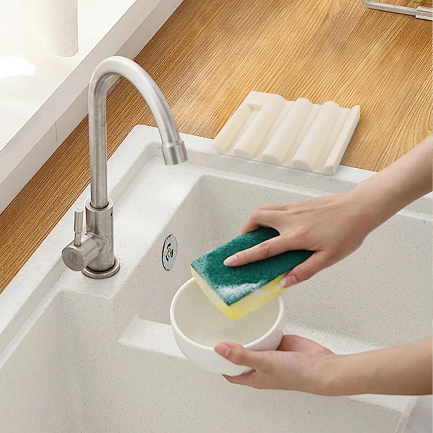 Neutral Color Silicone Soap Dish Non-Slip Durable