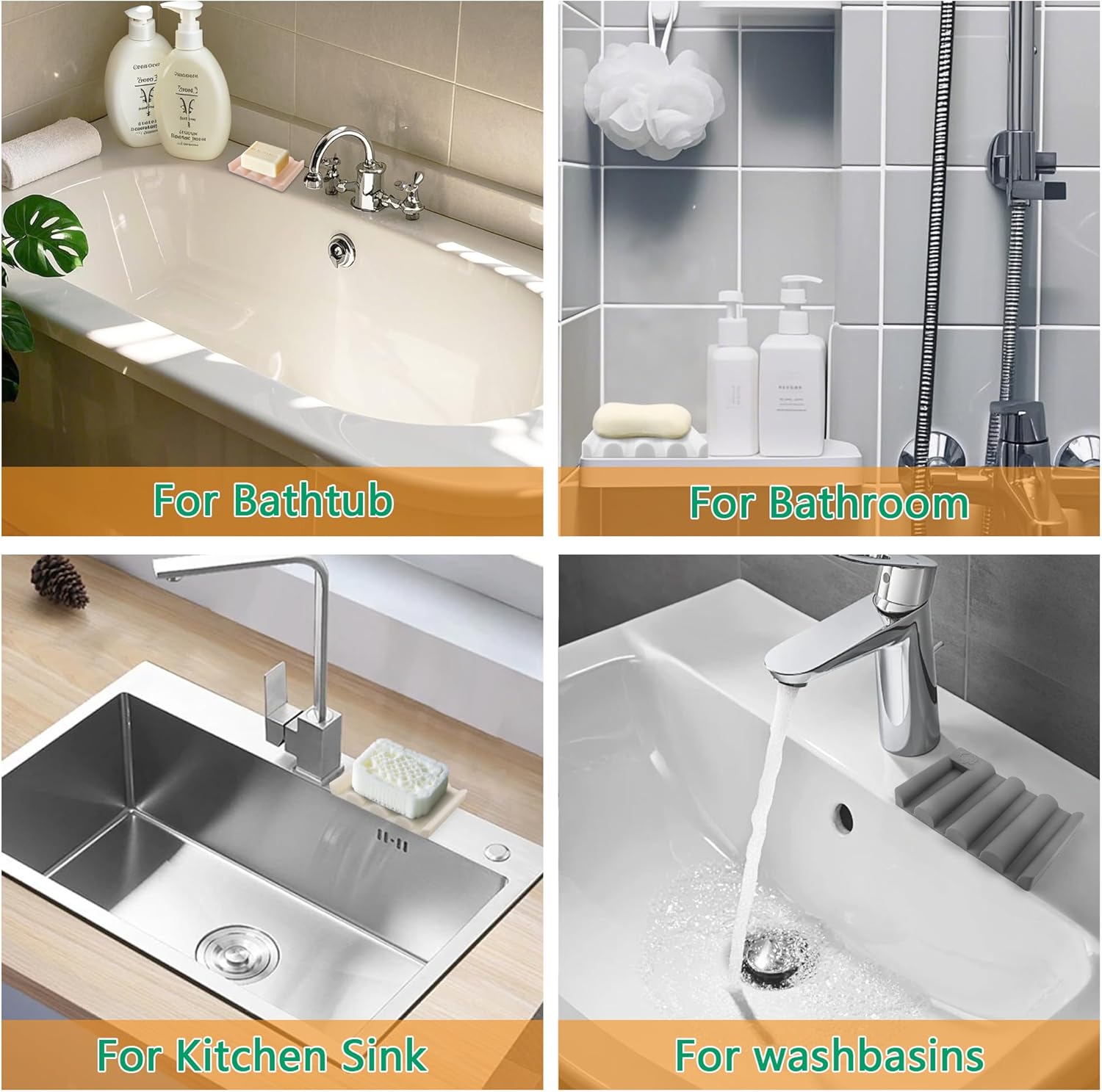 Neutral Color Silicone Soap Dish Non-Slip Durable