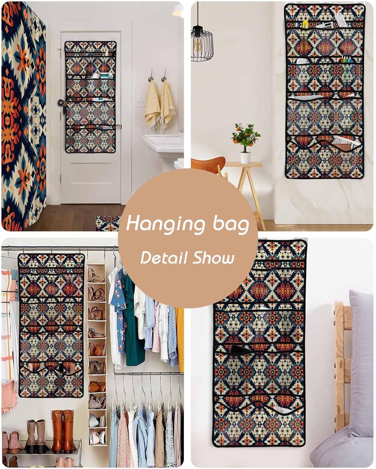 ZFUNCING Retro Mesh Shower Organizer with Tribe