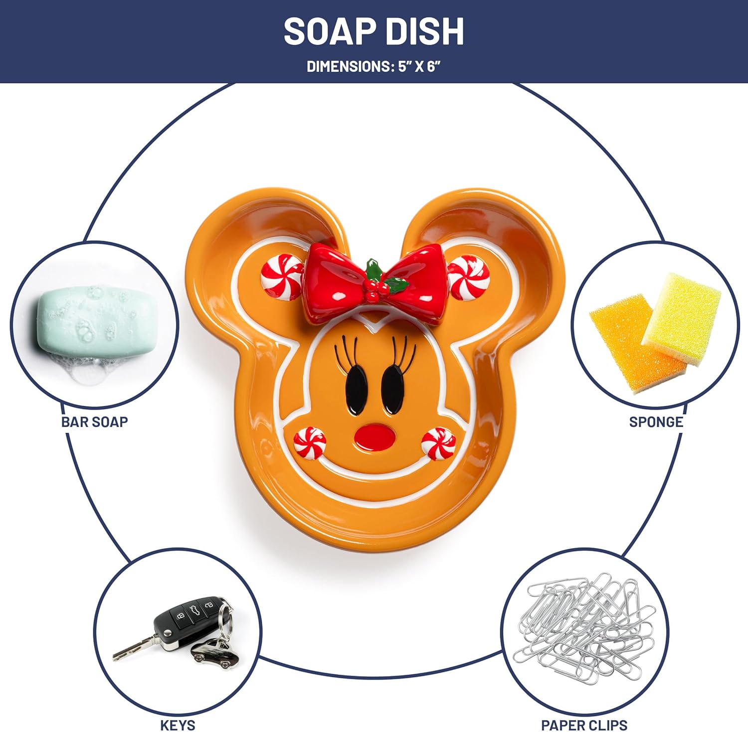 Mickey Mouse Gingerbread Cookie BathSoap Dish - Christmas Dive
