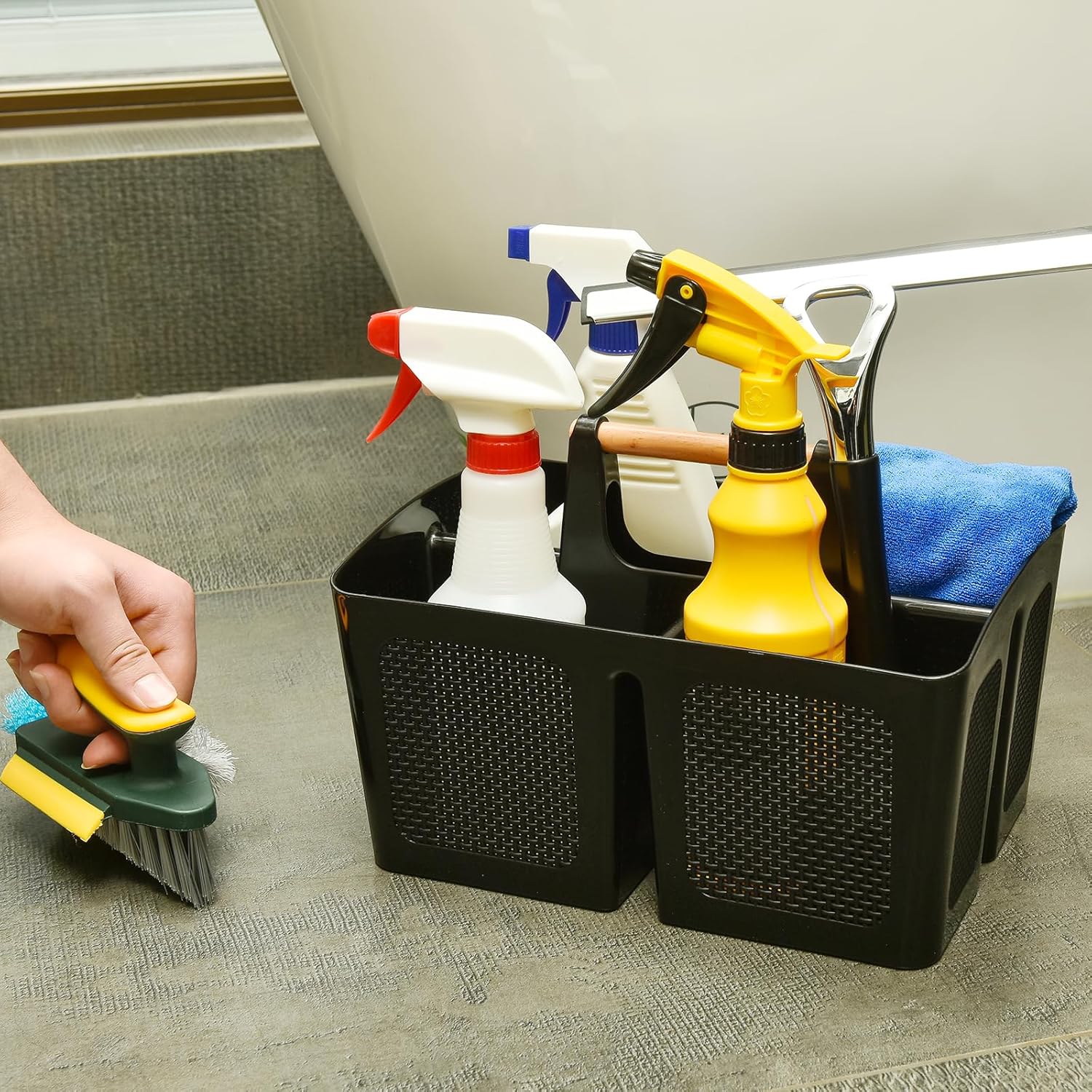 Sturdy Portable Showers stationary with Compartmental Design for Bathroom Essentials