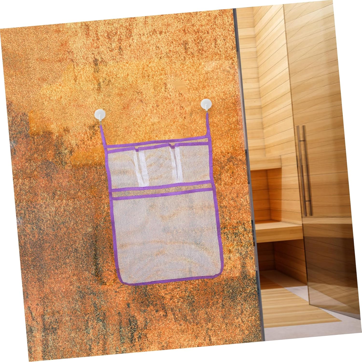 Bathroom Hanging Mesh Bag Durable Organizer for Showers Toiletries