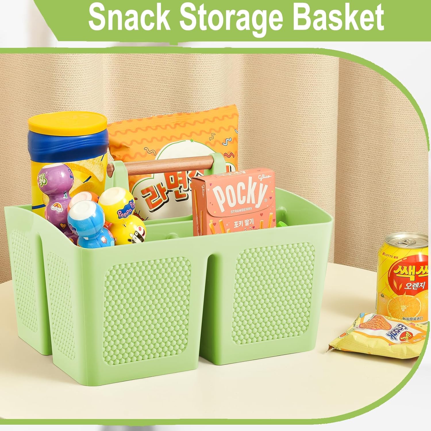Haundry 3 Compartment Shower Caddy Organizer with Handle Portable Bathroom Essential Organizer