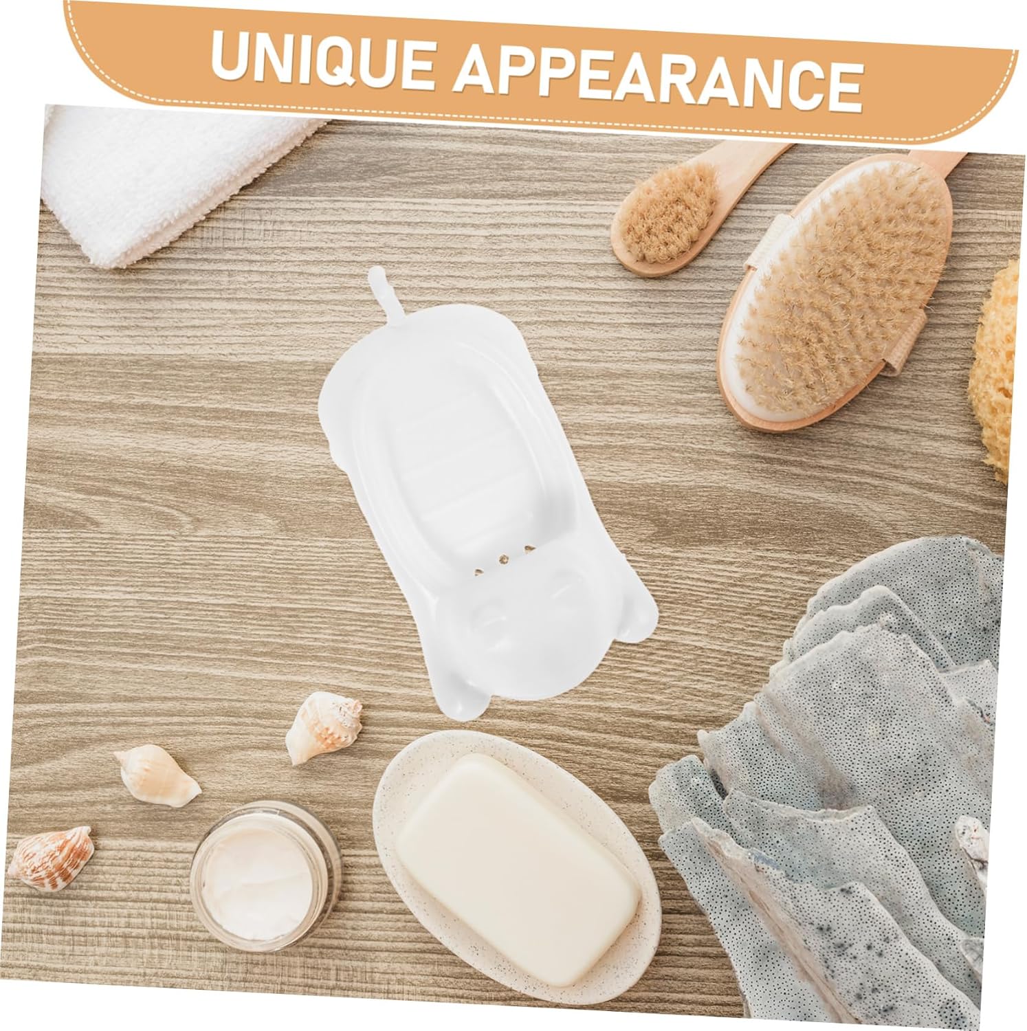 Cute Cat Soap Dish Self Draining Bathroom Holder