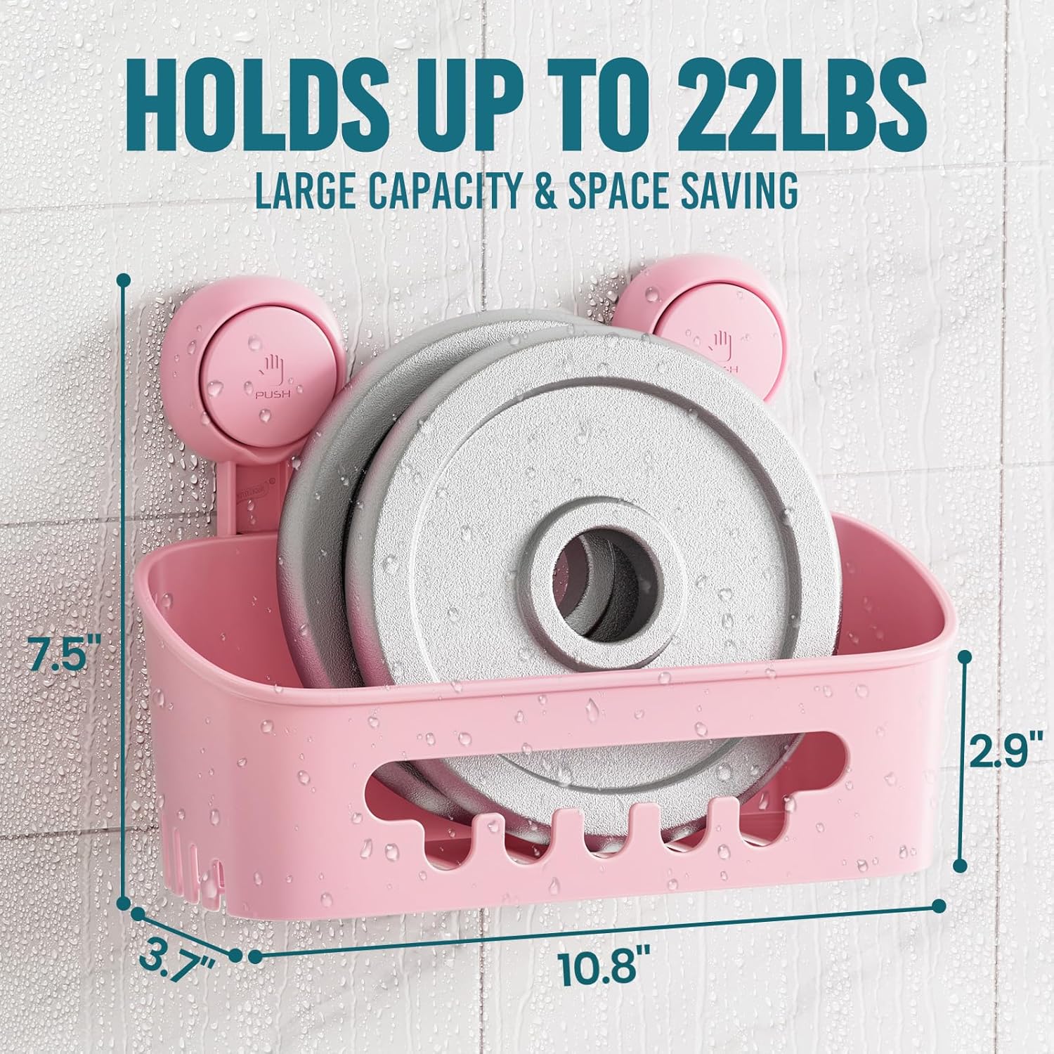 Multipurpose Suction Cup Shower Organizer