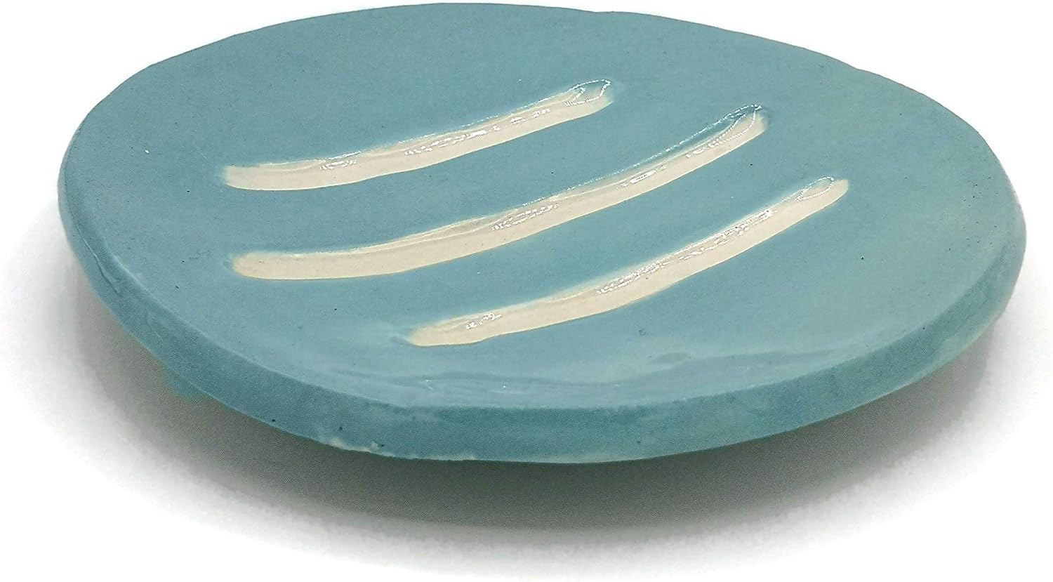 Big Handmade Turquoise Blue Soap Dish for Bar Soaps
