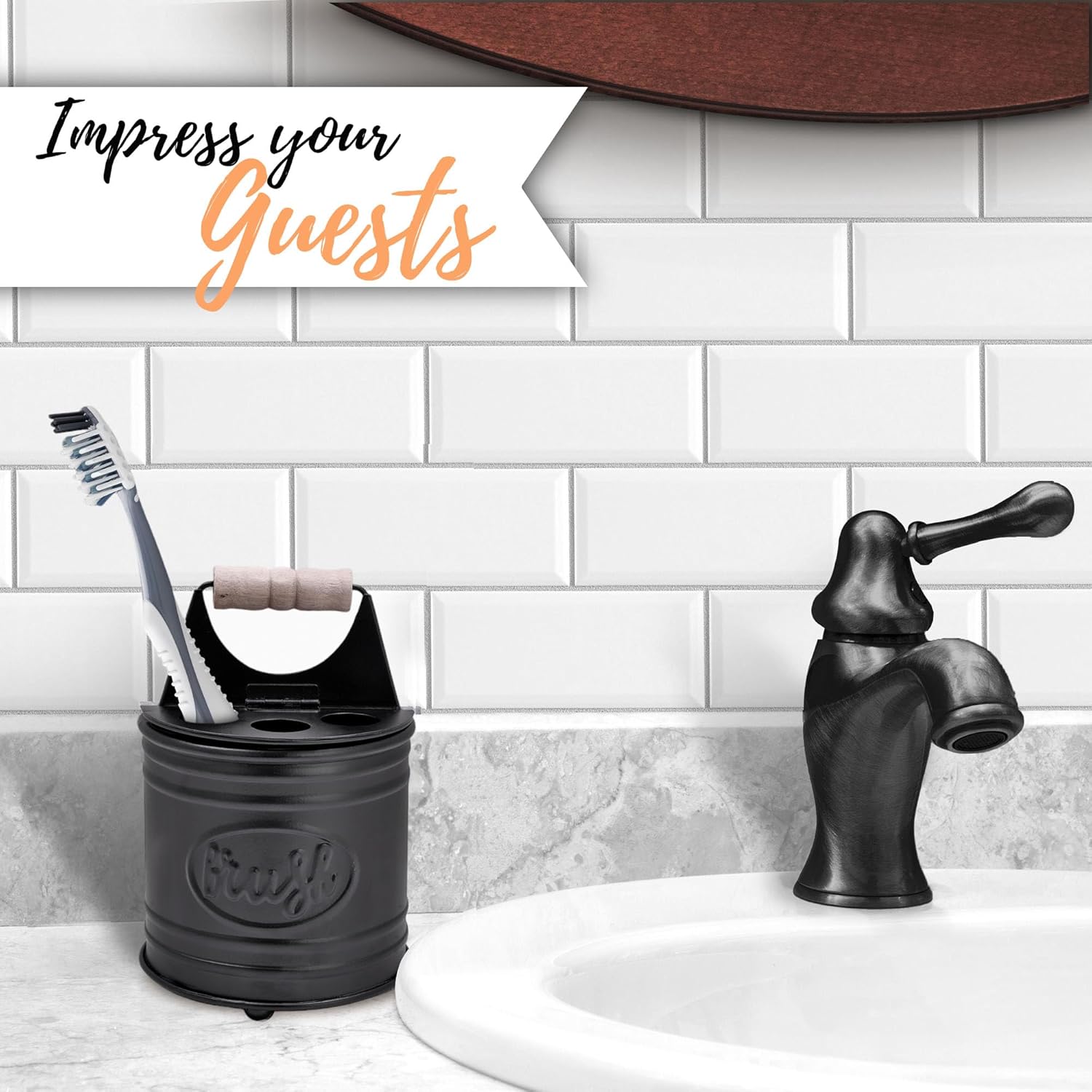 Autumn Alley Rustic Country Toothbrush Holder