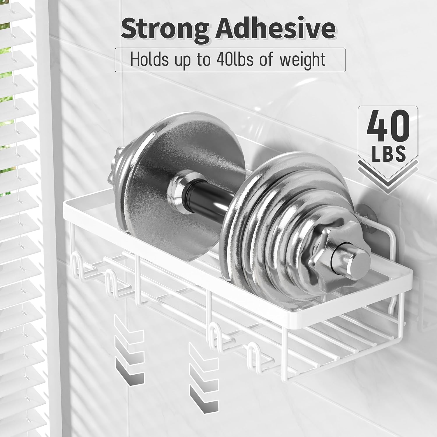 10-Piece Rustproof Stainless Steel Shower Caddy Organizer for Inside Bath