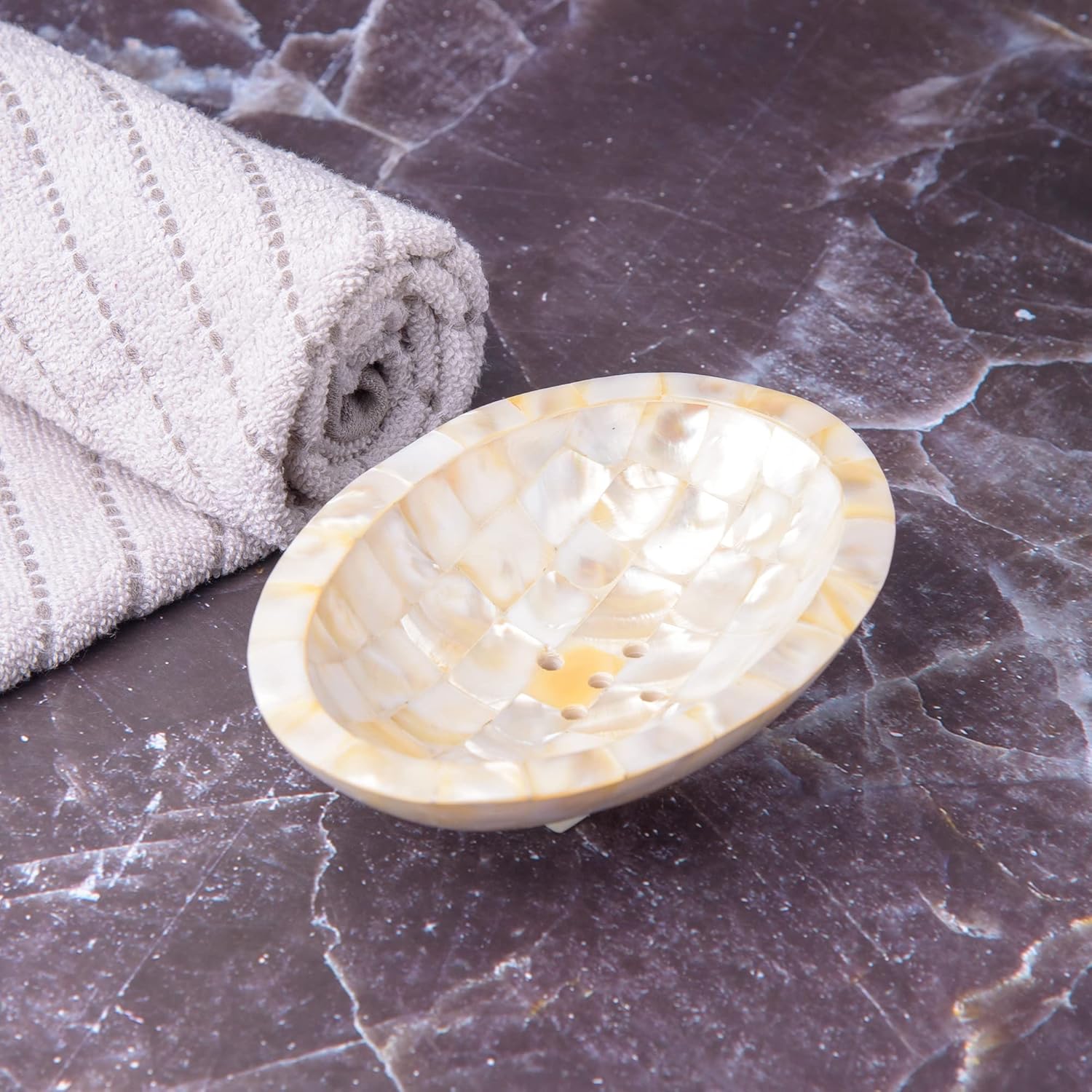 India Meets India Handicraft Seashell Soap Dish