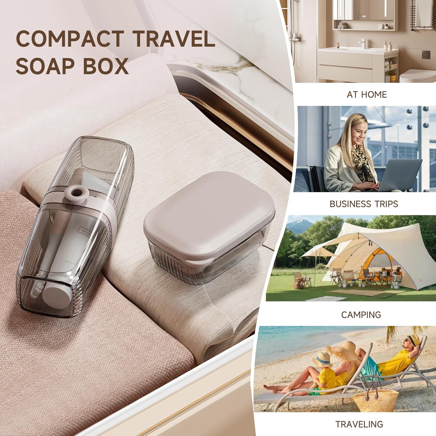 TopavatopTravel Soap Case Leak-Proof TSA-Friendly Durable
