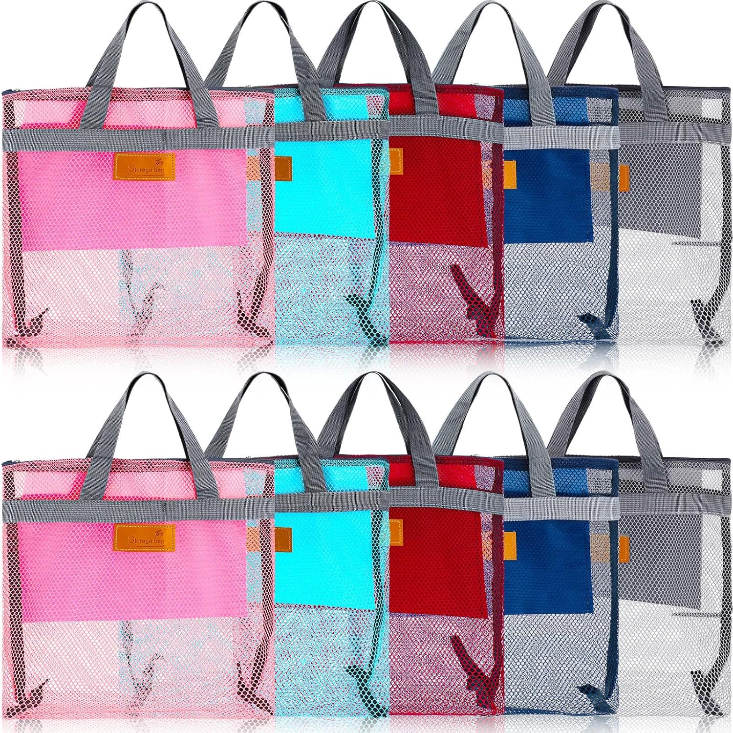 Tudomro 10 Piece Mesh Shower Caddy Tote Bag
