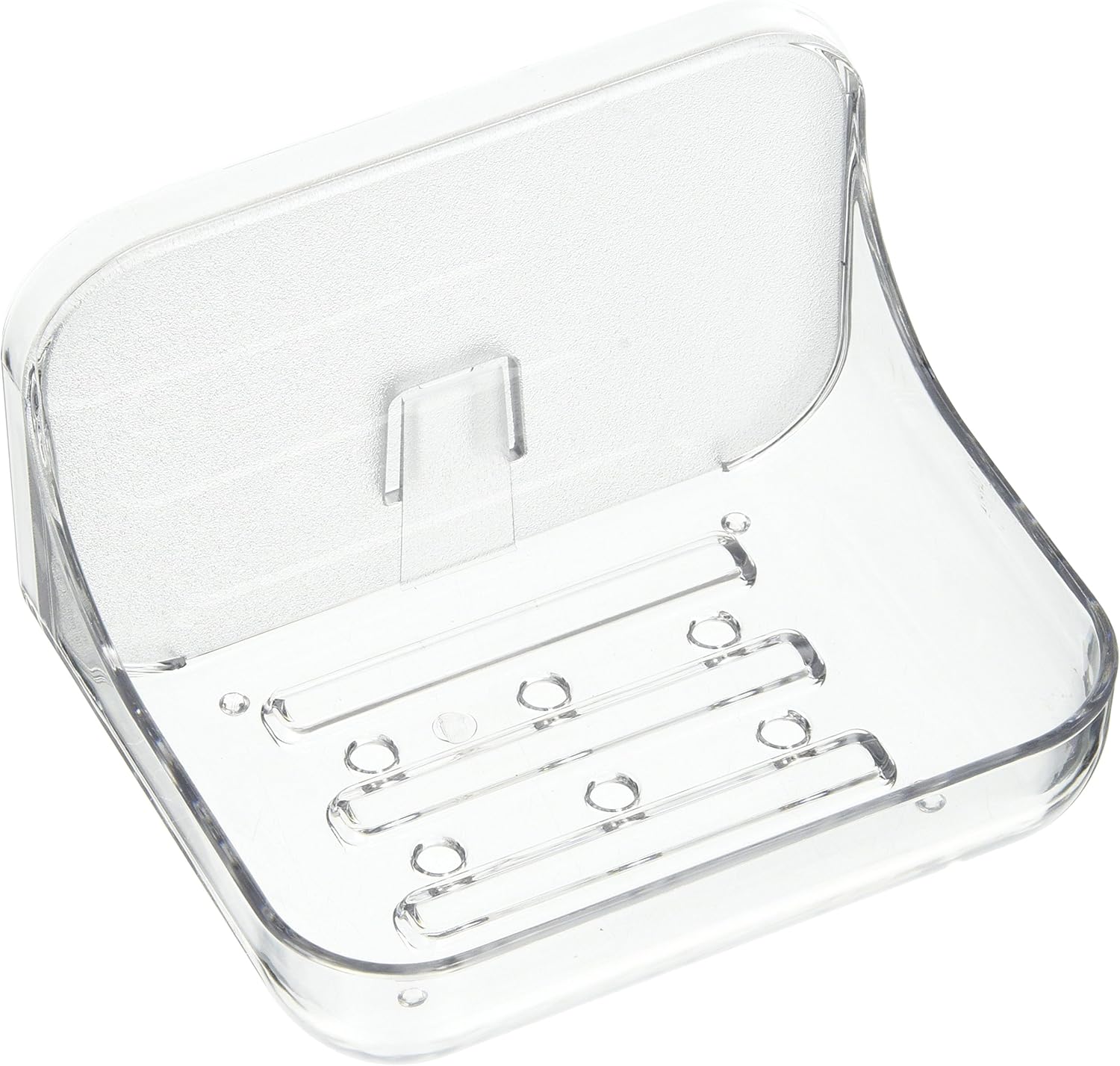 Addis Invisifix Bathroom Soap Dish Holder Translucent 95 x 12 x 8 cm